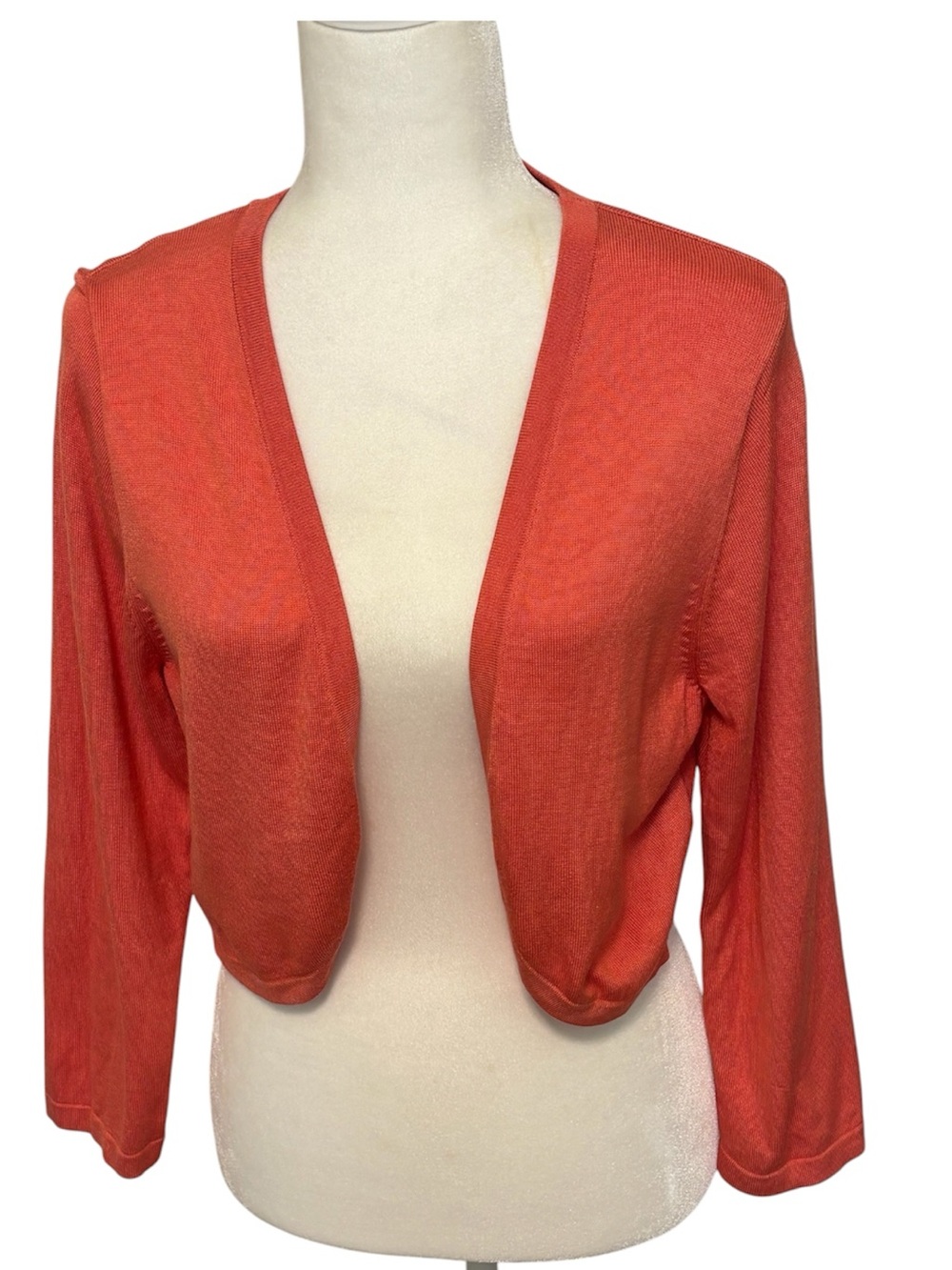 TALBOTS Coral Shrug Open Cardigan Sweater Size 14